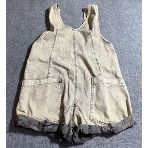 Free People We The Free High‎ Roller Shortall Distressed Gold/Black Size XS